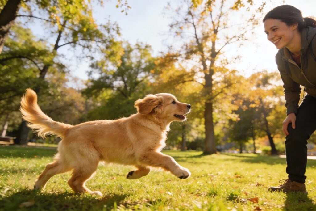 How to Train a Puppy to Come When Called Without Yelling or Chasing