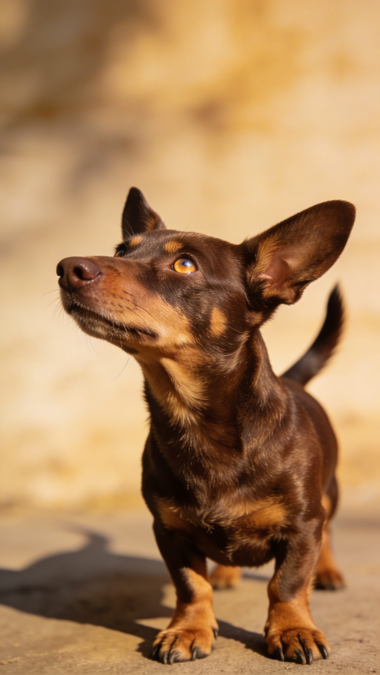 Sassy dachshund named Lola posing confidently, close-up