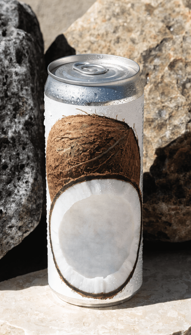 "Plain unsweetened coconut milk can, label visible"