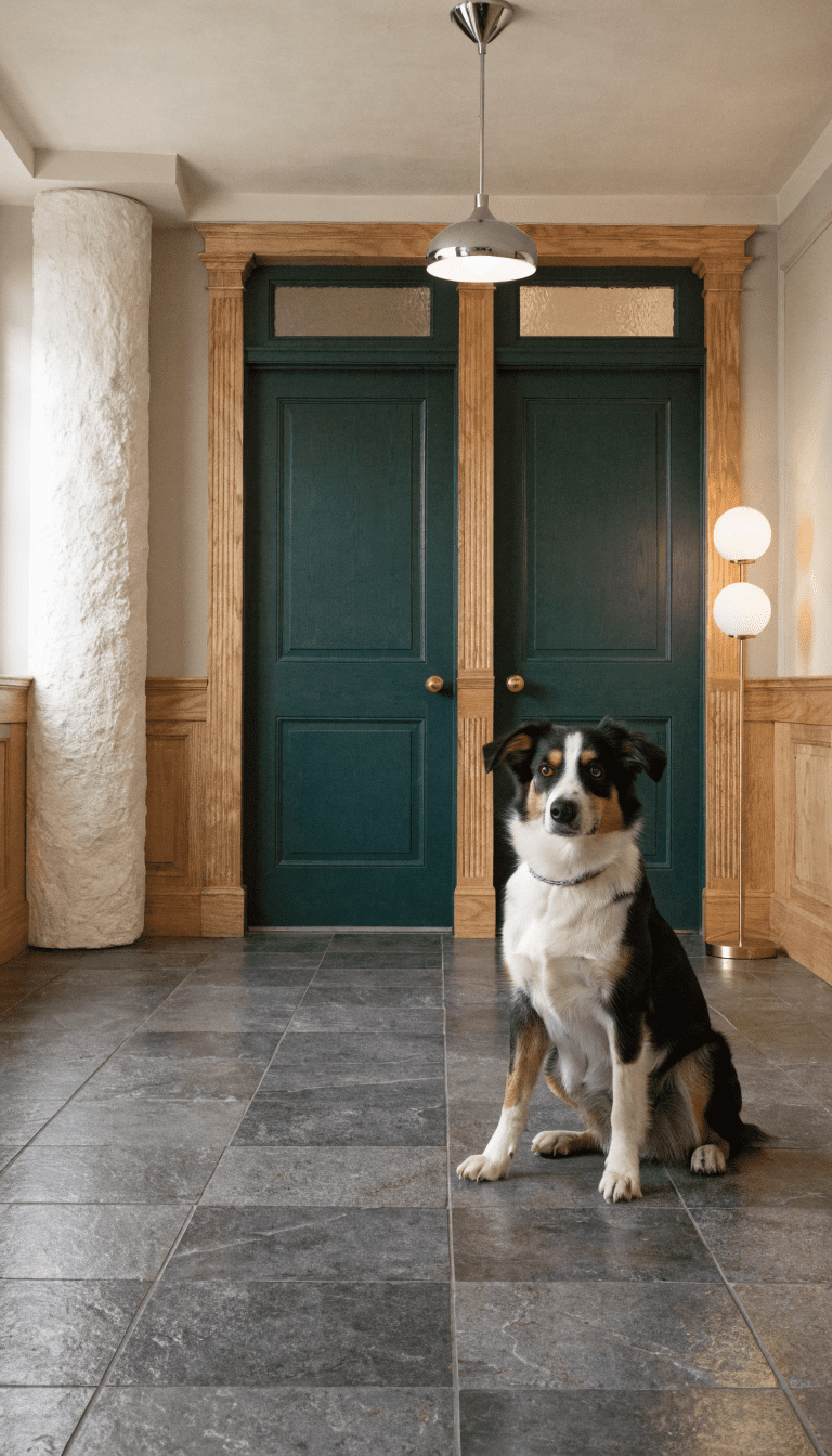 "Quiet training zone with scented-free air, dog sit"