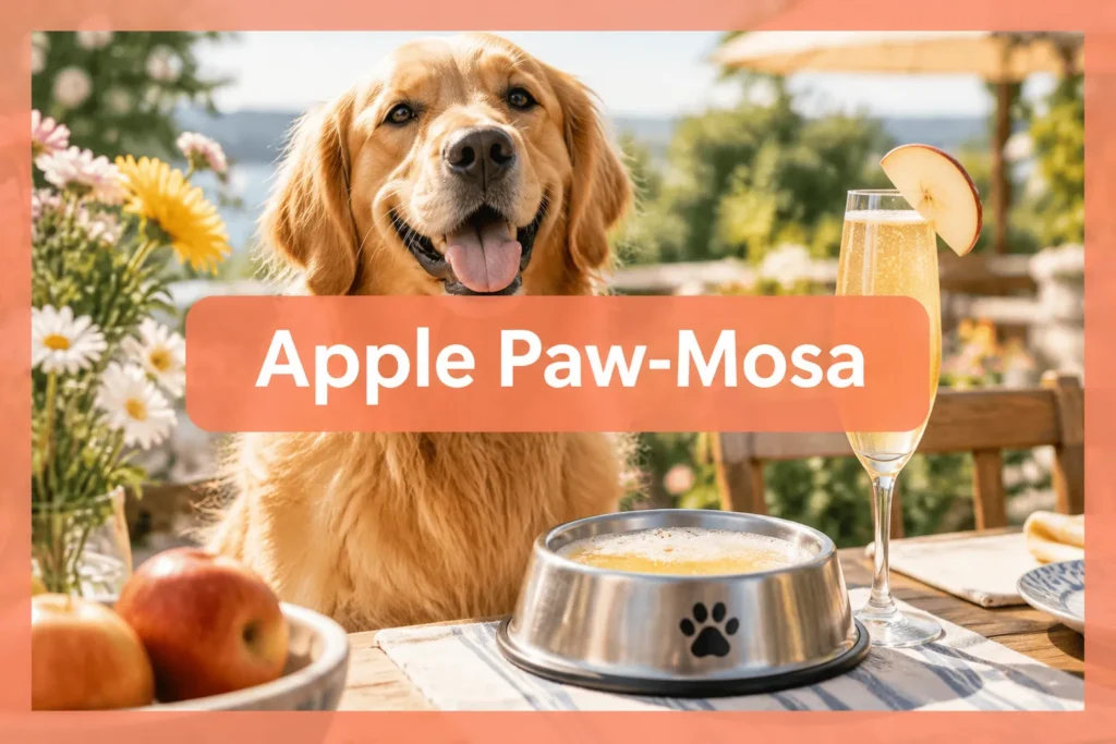 Apple Paw-Mosa: The Dog-Safe Mocktail Every Pup Deserves